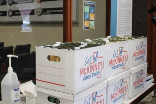Alcohol sale petition signatures arrived at McKinney City Hall on Jan. 18. The issue will be on the November ballot. (Community Impact staff)