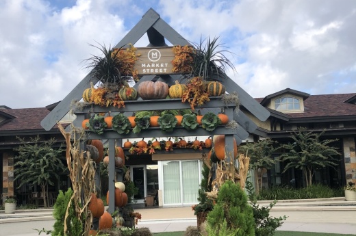 Market Street will have a pumpkin backdrop available for photos and selfies throughout Halloween weekend. (Courtesy Market Street)