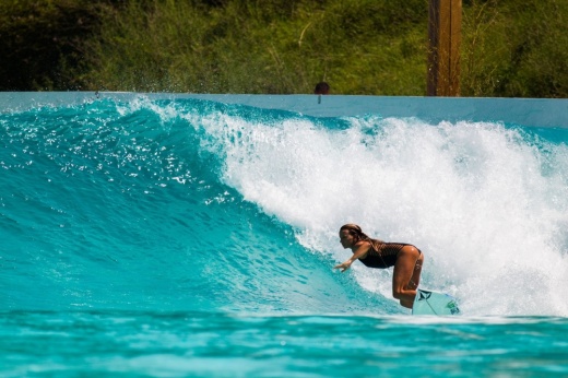 HTX Surf, which is slated to open in Generation Park in 2024, will use Wavegarden Cove technology to create customizable, ocean-like waves to simulate a surfing experience that can be tailored to different skill levels. (Courtesy Wavegarden Cove)
