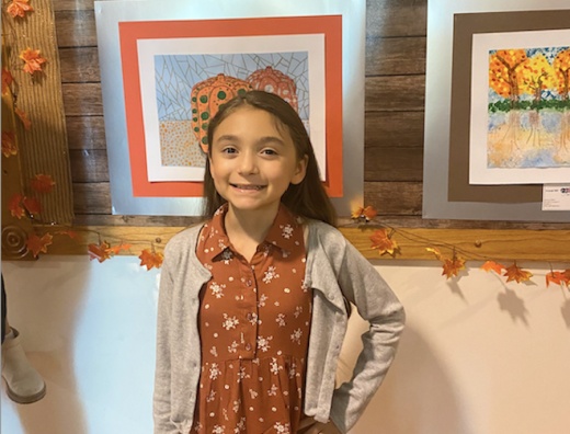 Leah Rudley, an Indian Springs Elementary student, was among the artists chosen to showcase their work at the Comal ISD Fall Art Show on Oct. 25. (Courtesy Comal ISD)