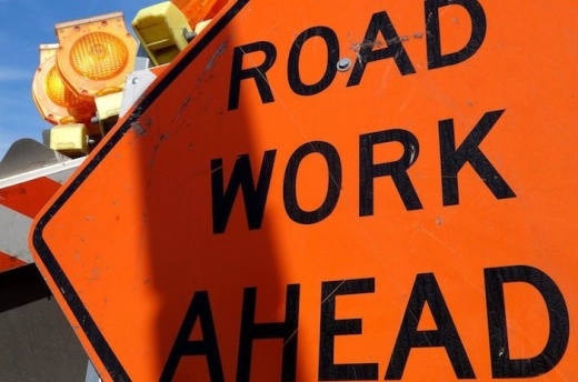 Road work ahead.