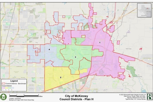 McKinney City Council voted to approve redistricting Plan H at a Nov. 1 meeting. (Courtesy city of McKinney)
