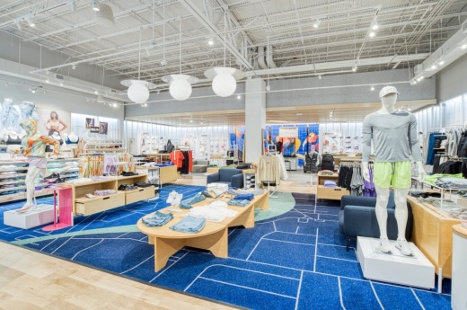 interior of athletic clothing store
