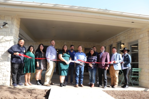 City leadership held a grand opening Nov. 5 for the new Basil Anthony Moreau Buda Welcome Center in downtown. (Zara Flores/Community Impact)