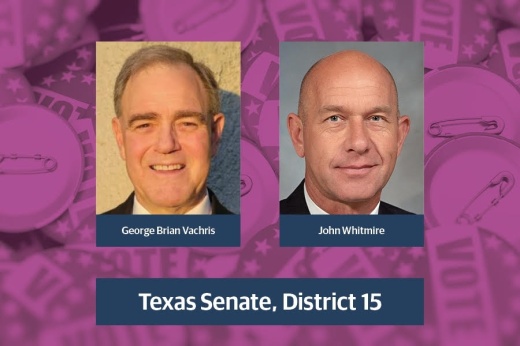 With 774 of 782 precincts reporting, Democrat incumbent John Whitmire is projected to win the race for Texas Senate District 15 over Republican challenger George Brian Vachris. (Community Impact staff)