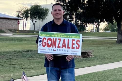 US Rep. Tony Gonzales, R-San Antonio- visits Cotulla and other towns within Congressional District 23 in a final stretch of campaigning on Election Day, Nov. 8. According to unofficial results, Gonzales was re-elected in a three-way race. (Courtesy Tony Gonzales)