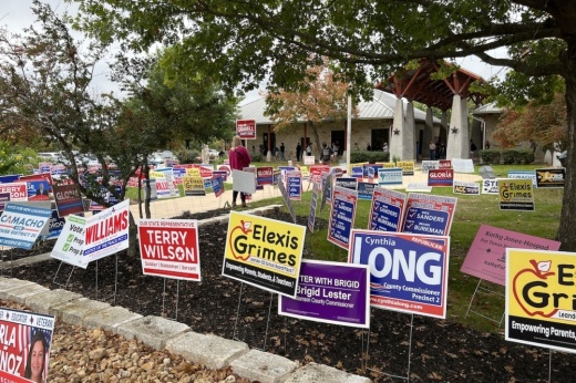 Voters showed support for Leander ISD's Proposition A and Proposition B ballot items at the polls in the Nov. 8 election. (Zacharia Washington/Community Impact)