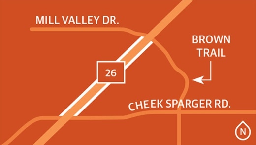 The grant is for the beautification of a portion of SH 26 from Cheek-Sparger Road to Brown Trail. (Designed by Nicolas Delgadillo)