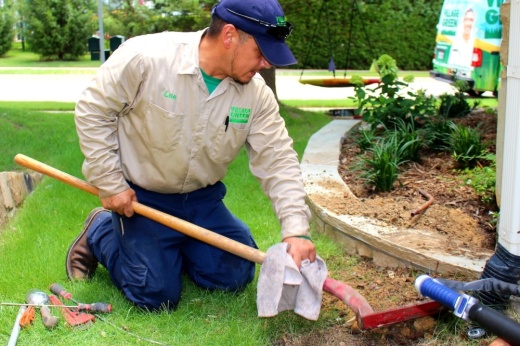 Village Green Lawn & Landscape staff member Lee Banda.