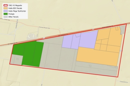 Map of the Hutto Megasite