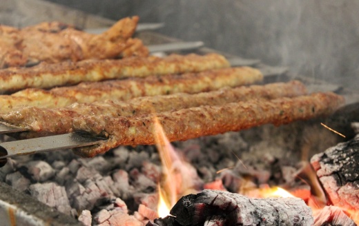 Most of the menu items at Kebab Uncle are grilled on the in-house charcoal grill. (photos by Karen Chaney/ Community Impact)