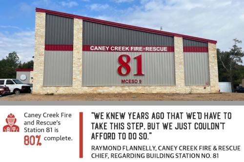 Caney Creek Fire and Rescue announced the opening of Station No. 81 at 16723 FM 2090 on Aug. 19. (Peyton MacKenzie/Community Impact)