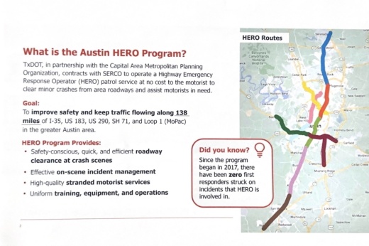 Slide showing map serviced by HERO program