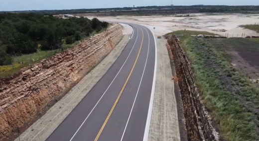 Once completed, the two-lane Southwest Bypass will connect from I-35 to SH 29. (Courtesy Williamson County)
