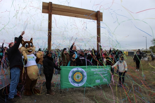 Big Bluestem Trail, the first feature to debut within Grand Park, opened Nov. 19 with an inaugural walk attended by Frisco City Council members, city staff and local residents. (Colby Farr/Community Impact)