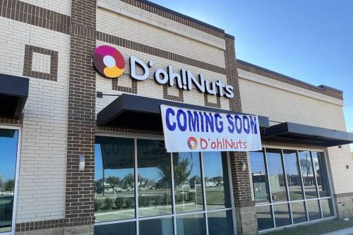 D'oh! Nuts is anticipated to open in Lewisville in December. (Destine Gibson/Community Impact)