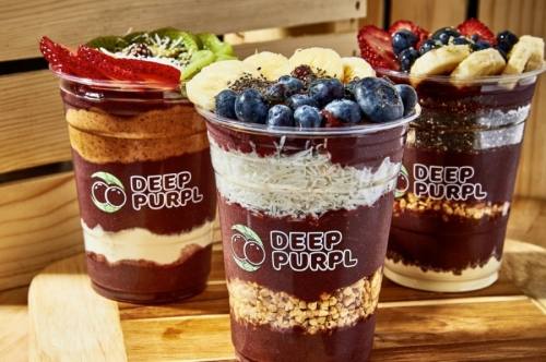 Deep Purpl, an acai bowl and smoothie bar, uses acai berries as the base for items on the menu to create healthy treats and protein meals. (Courtesy Deep Purpl)