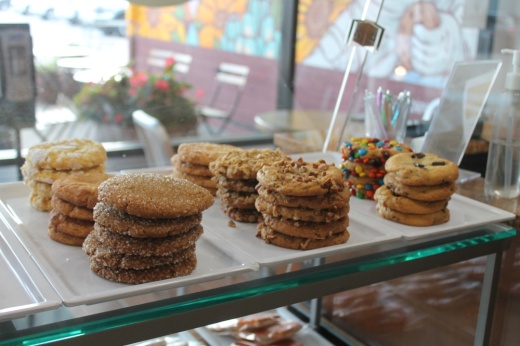 The shop's oven-fresh cookies are sold in 12 flavors. (Photos by Renee Farmer/Community Impact)