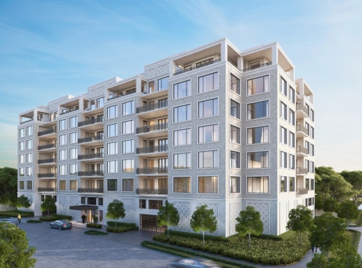 The project, called The Lexington, was designed by the Houston-based Kirksey Architecture. (Rendering courtesy Pelican Builders)