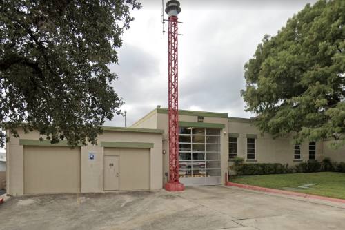 Hollywood Park is setting aside up to $65,000 to cover expenses remaining from the city’s effort to extend the fire station bay. (Courtesy Google Streets)
