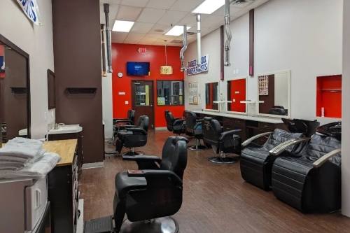 Photo of the inside of All Around Barber School