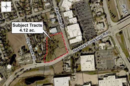 A new mixed-use residential and commercial development set for the intersection of Hester's Crossing Road and Rawhide Drive could bring up to 276 residential units to the La Frontera area in Round Rock. (Courtesy city of Round Rock)