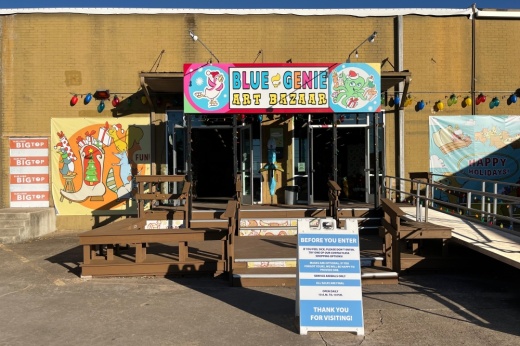 Photo of the exterior of Blue Genie Art Bazaar