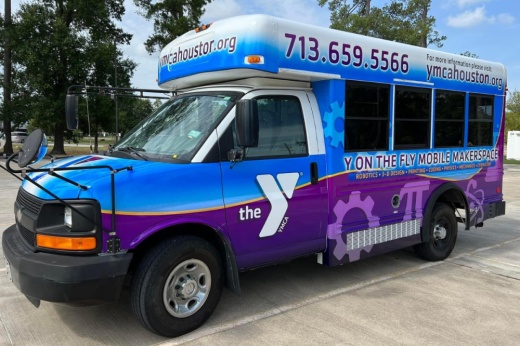 The Mobile Makerspace bus began delivering STEM-based learning programs to communities in Katy and Fort Bend County in October, and there are plans to expand to more sites, officials said. (Courtesy YMCA Greater Houston)