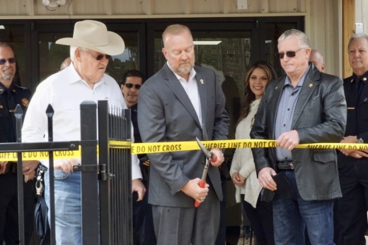 Montgomery County Sheriff Rand Henderson cut the ribbon on the new museum Dec. 14. (Cassandra Jenkins/Community Impact)