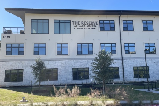 Front side of a senior living facility.