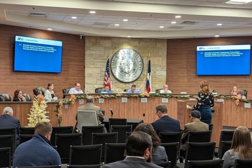 Photo of Hutto City Council members at a Dec. 15 meeting