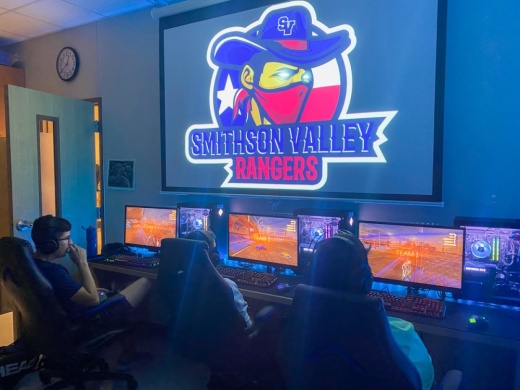 The Smithson Valley High School esports team competes in a tournament. (Courtesy Comal ISD)