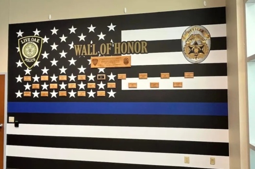 Live Oak honor wall