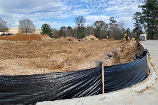 Gringo's has broken ground on the Conroe location next to Cheddar's Scratch Kitchen off I-45 N. (Cassandra Jenkins/Community Impact)