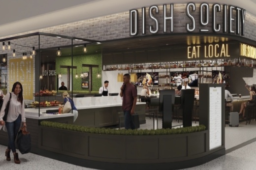 Dish Society inside Hobby Airport rendering