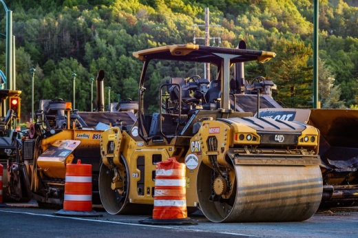 Road construction.