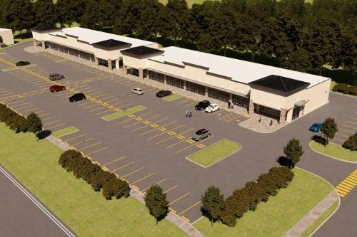 Rendering of a Missouri City shopping center 