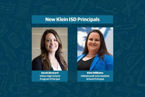 Beginning with the spring semester of the 2022-23 school year, Kimi Williams and Sarah Deckard will serve as principals of Hildebrandt Intermediate School and the Vistas High School Program, respectively. (Ronald Winters/Community Impact)