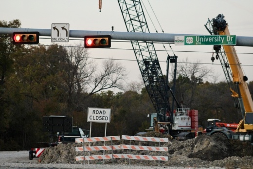 The project to connect Ridge Road from US 380 to Wilmeth Road is expected to be completed in spring 2023. (Shelbie Hamilton/Community Impact)
