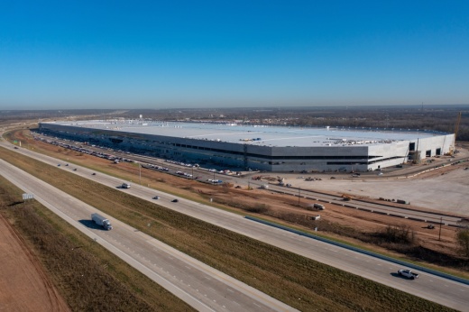 Tesla officially moved its headquarters to the Austin-area gigafactory in December 2021. (Courtesy Falcon Sky Photography) 