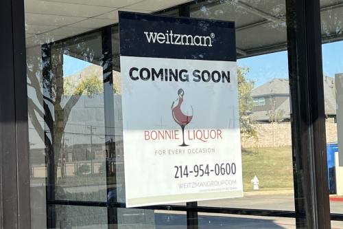 Bonnie Liquor is expected to open in Lewisville by February. (Destine Gibson/Community Impact)