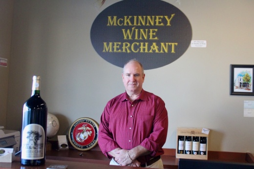 McKinney Wine Merchant owner Andy Doyle is now selling liquor in addition to wine and beer at his store in McKinney. (Shelbie Hamilton/Community Impact)
