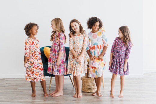 children in dresses