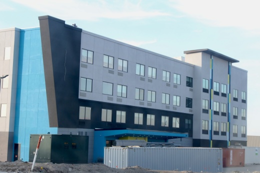 Exterior of the Tru by Hilton McKinney location with construction underway.