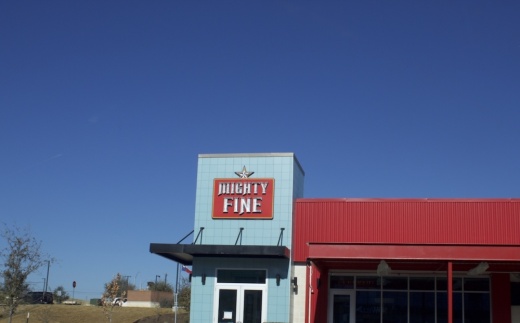 Mighty Fine opened in Belterra Village on Jan. 23 and serves burgers, fries and shakes, including a burger and a shake of the month. (Elle Bent/Community Impact)