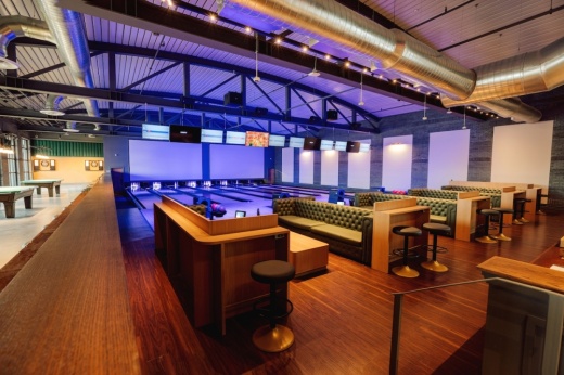 The 23,000-square-foot facility will offer virtual bowling and golf, and a full-service restaurant and bar. (Courtesy Rick Cortez Photography)