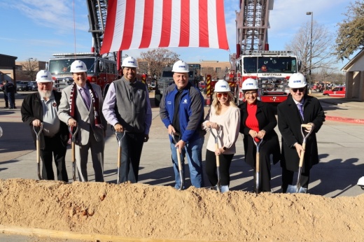 Lewisville held a groundbreaking ceremony for the Tittle McFadden Public Safety Center on Jan. 20. (Courtesy city of Lewisville)