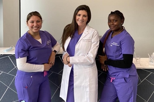 From left, Healthy Cubs Pediatrics' team consists of Medical Assistant Maryel R., Dr. Hilary Neufeld and Medical Assistant DeAndra B. (Courtesy Healthy Cubs Pediatrics)