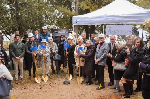 Holocaust Remembrance Association officials held a groundbreaking ceremony for Phase 1 of the Holocaust Garden of Hope in King's Harbor on Nov. 14. (Courtesy Holocaust Remembrance Association)