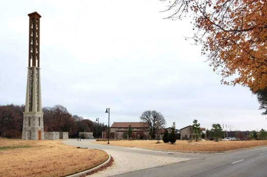 A 150-foot cell tower is proposed adjacent to Fire Station No. 1. (Rendering courtesy town of Westlake)
